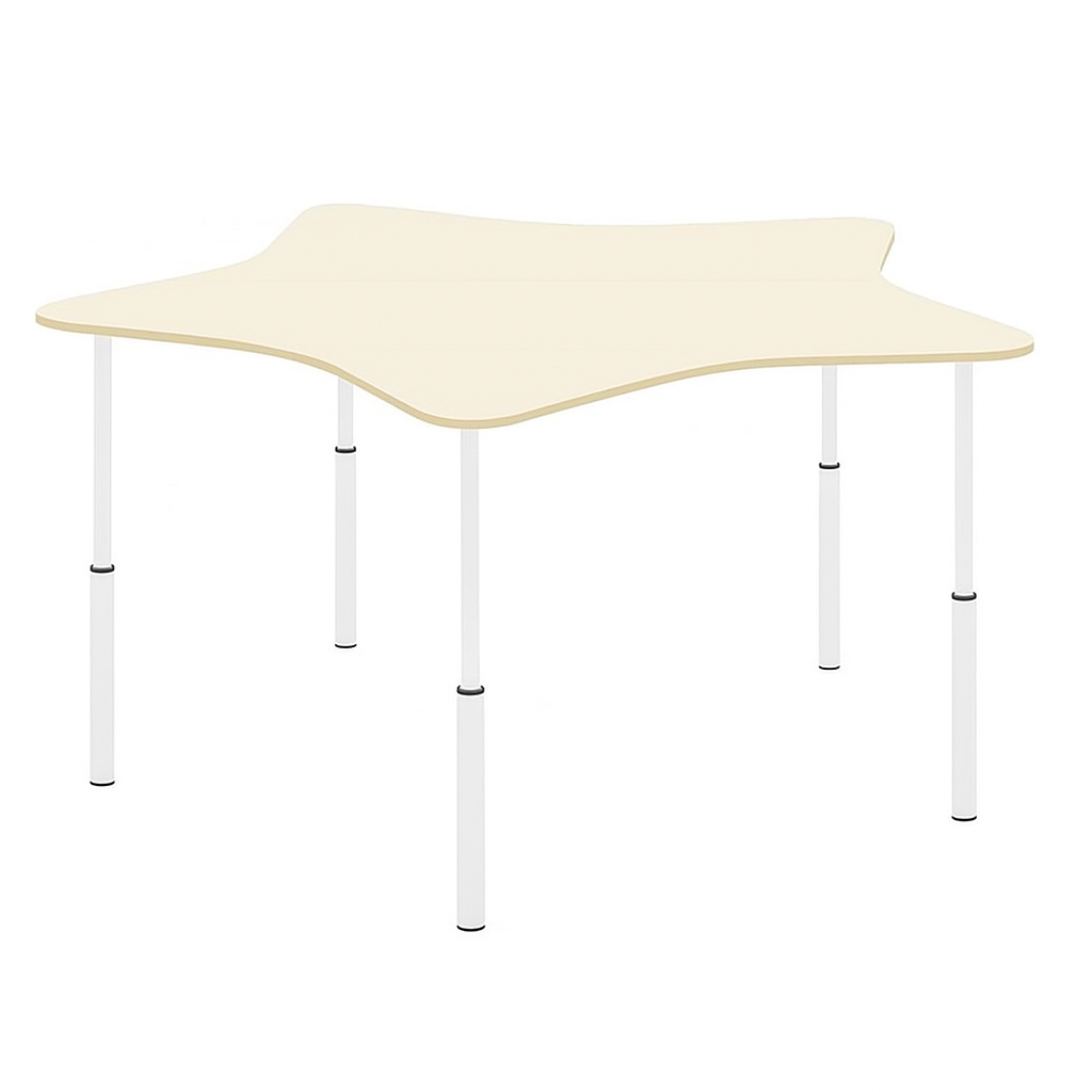 Дитячий стіл у формі зірки, регулюєтся на ростові групи №1-3, ЛЕЛЕКА, 1028х1023х460-580 мм.